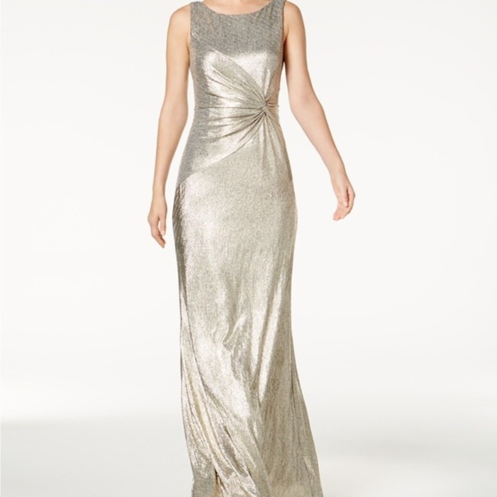 Calvin Klein Metallic Twist Dress